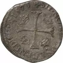 France HENRI III - DOUZAIN AUX DEUX H, 1er TYPE - 1575 I LIMOGES
