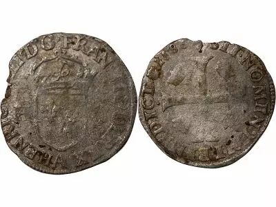 France HENRI III - DOUZAIN AUX DEUX H, 1er TYPE - 1576 A PARIS