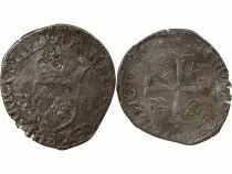 France HENRI III - DOUZAIN AUX DEUX H, 1er TYPE - 1576 B ROUEN