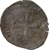 France HENRI III - DOUZAIN AUX DEUX H, 1er TYPE - 1576 B ROUEN
