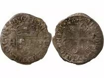 France HENRI III - DOUZAIN AUX DEUX H, 1er TYPE - 1576 B ROUEN
