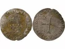 France HENRI III - DOUZAIN AUX DEUX H, 1er TYPE - 1576 C SAINT L&Ocirc;