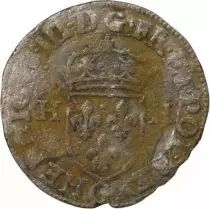 France HENRI III - DOUZAIN AUX DEUX H, 1er TYPE - 1576 C SAINT L&Ocirc;