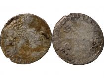 France HENRI III - DOUZAIN AUX DEUX H, 1er TYPE - 1576 R VILLENEUVE-LES-AVIGNON