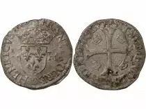France HENRI III - DOUZAIN AUX DEUX H, 1er TYPE - 1577 B ROUEN