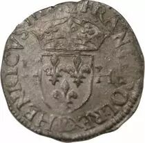 France HENRI III - DOUZAIN AUX DEUX H, 1er TYPE - 1577 B ROUEN