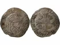 France HENRI III - DOUZAIN AUX DEUX H, 1er TYPE - 1577 B ROUEN
