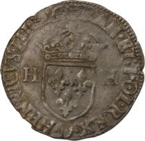 France HENRI III - DOUZAIN AUX DEUX H, 1er TYPE - 1577 D LYON