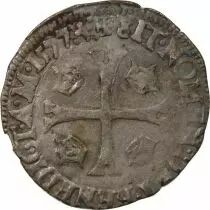 France HENRI III - DOUZAIN AUX DEUX H, 1er TYPE - 1577 D LYON