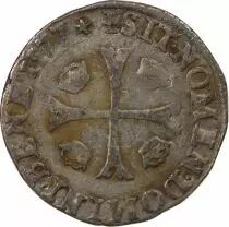 France HENRI III - DOUZAIN AUX DEUX H, 1er TYPE - 1577 G POITIERS