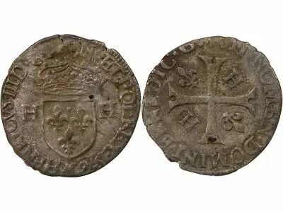 France HENRI III - DOUZAIN AUX DEUX H, 2e TYPE - 1576 M TOULOUSE