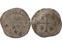 France HENRI III - DOUZAIN AUX DEUX H, 3e TYPE - 1576 O RIOM