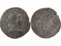 France HENRI III - FRANC AU COL PLAT 1577 A PARIS