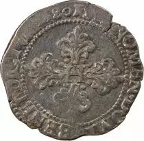 France HENRI III - FRANC AU COL PLAT 1580 TOURS