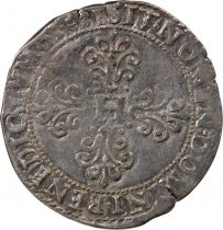 France HENRI III - FRANC AU COL PLAT 1581 C SAINT LÔ