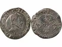 France HENRI III - FRANC AU COL PLAT 1582 L BAYONNE