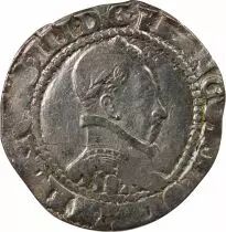 France HENRI III - FRANC AU COL PLAT 1582 L BAYONNE