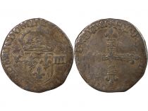 France HENRI III - ? ECU, CROIX DE FACE 1581 T NANTES