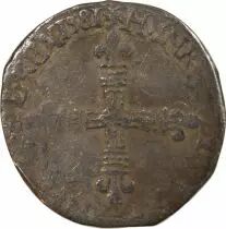 France HENRI III - ? ECU, CROIX DE FACE 1581 T NANTES