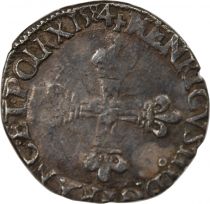 France HENRI III - ? ECU, CROIX DE FACE 1584 9 RENNES