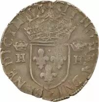 France Henri III - Silver Teston, 4th Type - 1575 9 Rennes