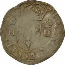 France Henri III - Teston Argent, au Col Plat - 1575 / 1576 T Nantes