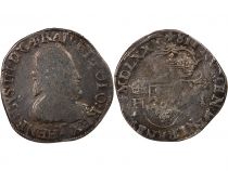 France HENRI III - TESTON AU COL FRAISE, 3e TYPE 1575 T NANTES