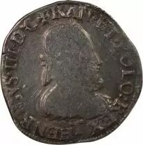 France HENRI III - TESTON AU COL FRAISE, 3e TYPE 1575 T NANTES