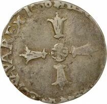 France Henri IV -  1/4 Silver Ecu, 2nd Type - 1600 H La Rochelle