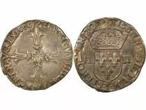 France Henri IV - 1/4 Ecu Argent, Croix Feuillue - 1606 T Nantes
