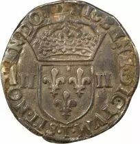 France Henri IV - 1/4 Ecu Argent, Croix Feuillue - 1606 T Nantes