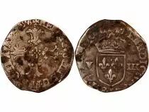 France Henri IV - 1/8 Ecu Argent 1596 Atelier Indetermine - Croix B&acirc;tonn&eacute;e De Face
