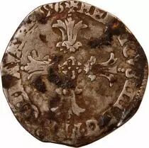 France Henri IV - 1/8 Ecu Argent 1596 Atelier Indetermine - Croix B&acirc;tonn&eacute;e De Face