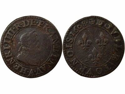 France Henri IV - Double Tournois, 2e Type - 1608 A Paris