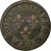 France Henri IV - Double Tournois, Type 1 - 1606 A Paris