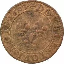 France Henri IV - Double Tournois, Type 2 - 1603 A Paris