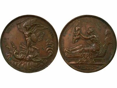 France Henri V, Count of Chambord - Bronze Medal, Birth - 1820