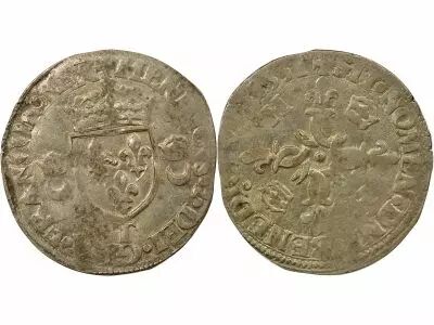 France Henry II - Douzain with Crescents - 1551 T Nantes