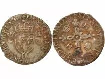 France Henry II - Douzain with Crescents - 1555 H La Rochelle