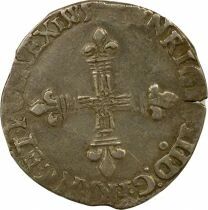 France Henry III - 1/4 Silver Ecu - 1585 9 Rennes