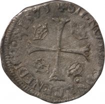 France HENRY III - DOUZAIN WITH TWO H, 1st TYPE - 1575 I LIMOGES