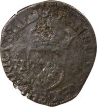 France HENRY III - DOUZAIN WITH TWO H, 1st TYPE - 1576 B ROUEN