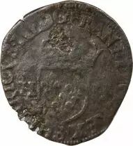 France HENRY III - DOUZAIN WITH TWO H, 1st TYPE - 1576 B ROUEN