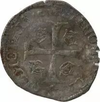 France HENRY III - DOUZAIN WITH TWO H, 1st TYPE - 1576 B ROUEN