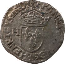 France HENRY III - DOUZAIN WITH TWO H, 1st TYPE - 1576 B ROUEN
