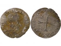 France HENRY III - DOUZAIN WITH TWO H, 1st TYPE - 1576 C SAINT LÔ