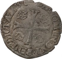 France HENRY III - DOUZAIN WITH TWO H, 1st TYPE - 1576 D LYON