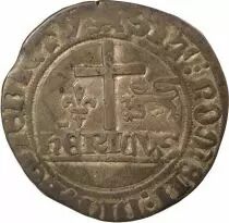 France Henry VI de Lancastre - Blanc aux Ecus - 1422 / 1449 Rouen