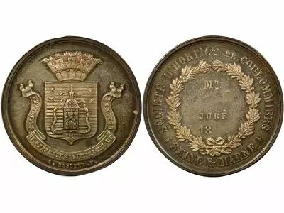 France Horticulture Society of Coulommiers - Silver Medal - 1880 / 1900