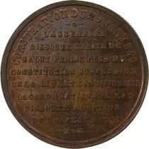 France IIe R&eacute;publique - M&eacute;daille Cuivre, Conjuration du 29 Janvier 1849